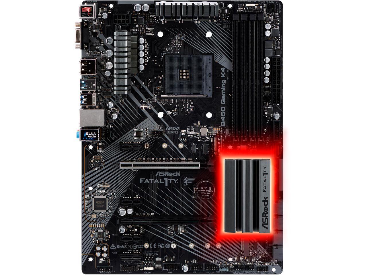 Asrock Fatal1Ty B450 Gaming K4 Am4 Amd B450 Sata 6Gb/S Usb 3.1 Hdmi Atx Amd Motherboard