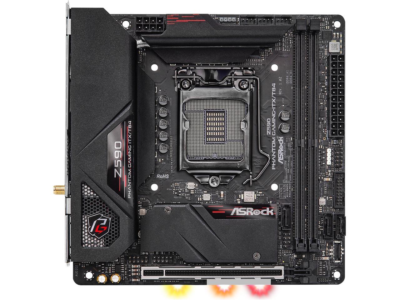 Asrock Z590 Phantom Gaming-Itx/Tb4 Lga 1200 Intel Z590 Sata 6Gb/S Mini Itx Intel Motherboard