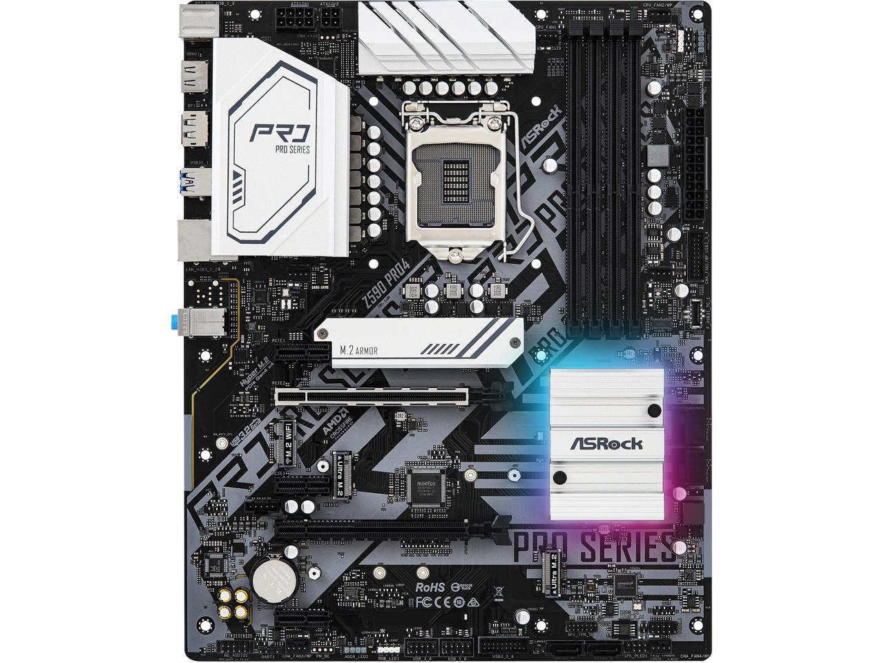 Asrock Z590 Pro4 Lga 1200 Intel Z590 Sata 6Gb/S Atx Intel Motherboard
