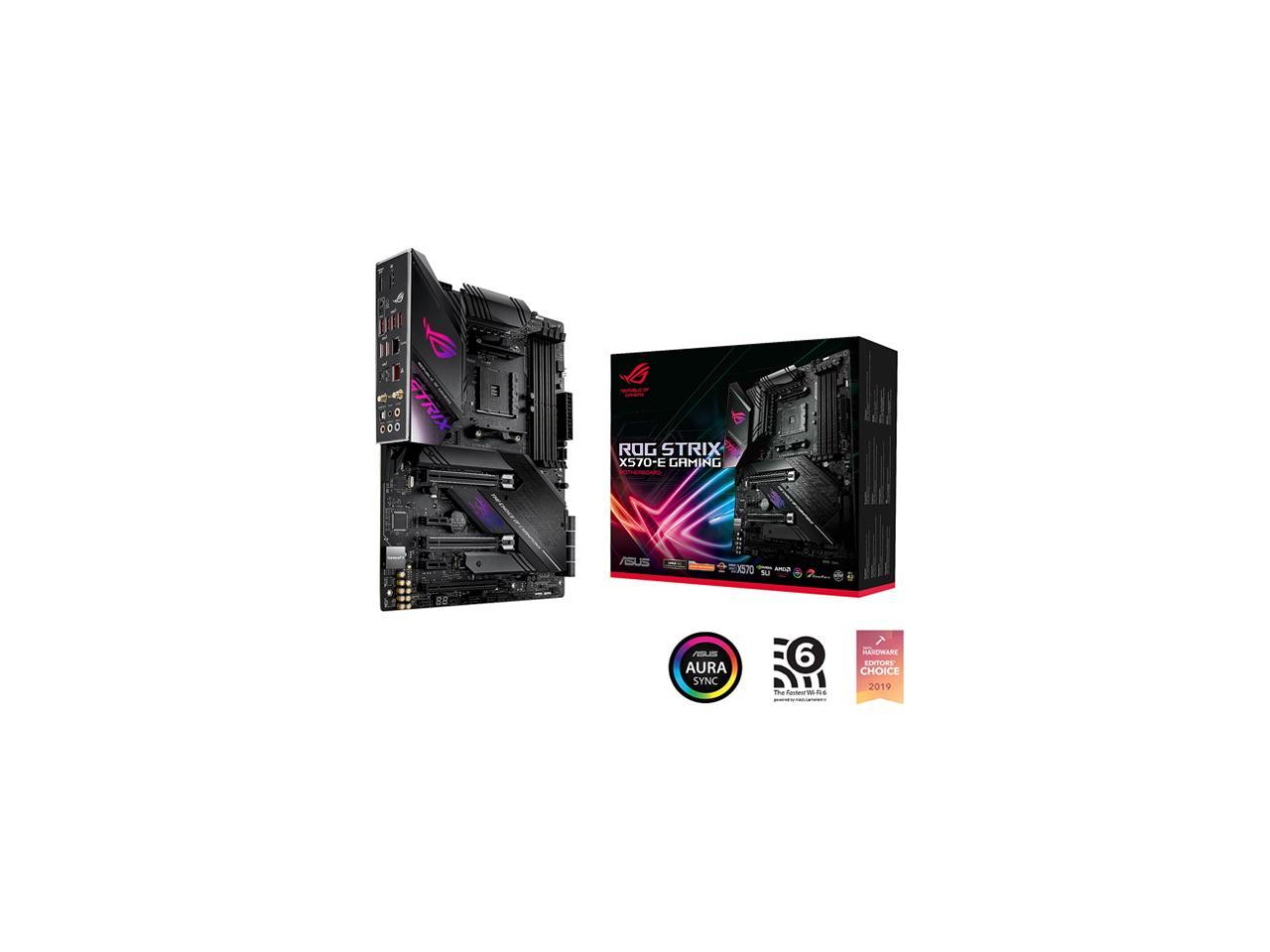 Asus Amd Am4 Rog Strix X570-E Gaming Atx Motherboard With Pcie 4.0, Wifi 6, 2.5Gbps Lan, Dual M.2, Sata 6Gb/S, Usb 3.2 Gen 2