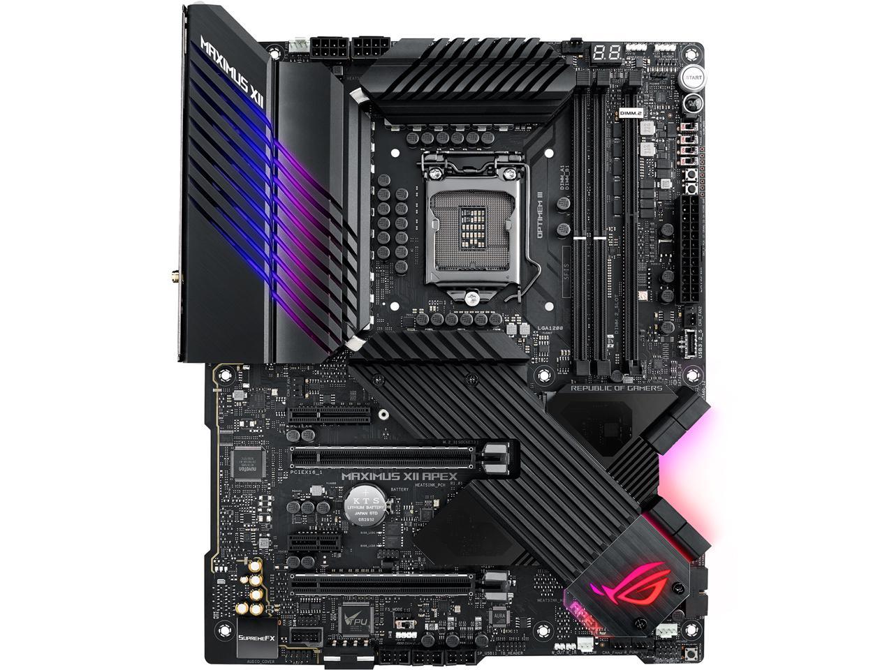 Asus Rog Maximus Xii Apex (Wifi 6) Lga 1200 Intel Z490 Sata 6Gb/S Atx Intel Motherboard (16 Power