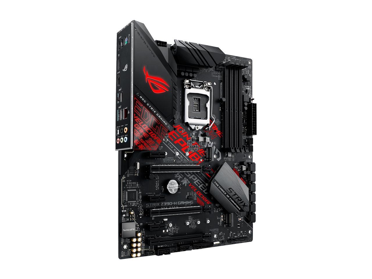 Asus Rog Strix Z390-H Gaming Motherboard Lga1151 (Intel 8Th And 9Th Gen) Atx Ddr4 Dp Hdmi M.2 Usb 3.1 Gen2 Gigabit Lan