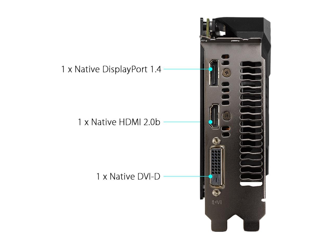 Asus Tuf Gaming Geforce Gtx 1660 Super Overclocked 6Gb Edition Hdmi Dp Dvi Gaming Graphics Card (Tuf-Gtx1660S-O6G-Gaming)