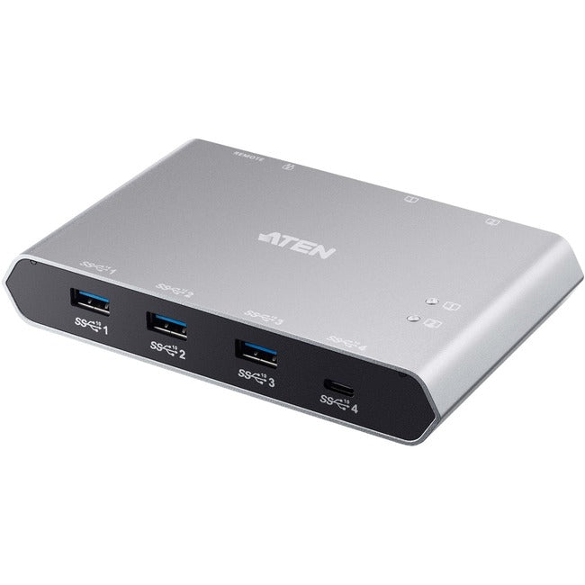 ATEN 2-Port USB-C Gen 2 Sharing Switch with Power Pass-through US3342