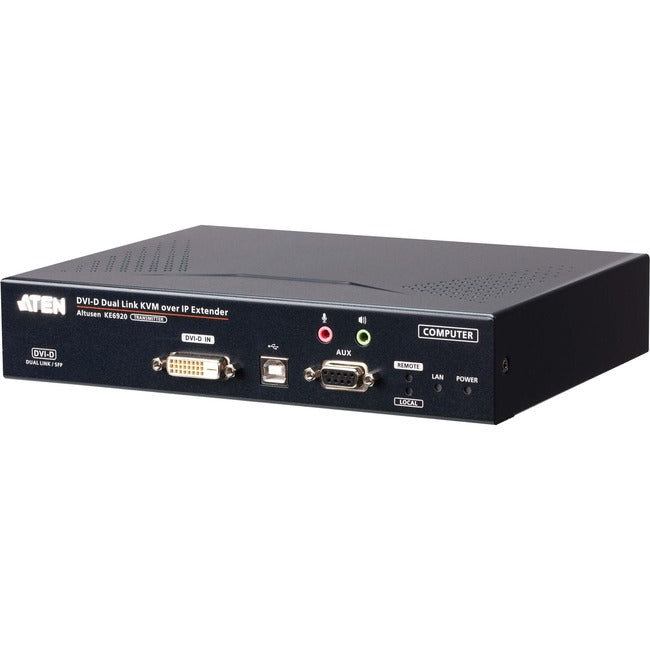 ATEN 2K DVI-D Dual-Link KVM over IP Transmitter with Dual SFP KE6920T