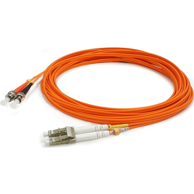 AddOn 100m LC (Male) to ST (Male) Orange OM1 Duplex Fiber OFNR (Riser-Rated) Patch Cable ADD-ST-LC-100M6MMF