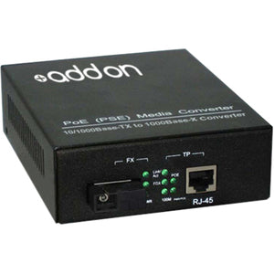 Addon 10/100/1000Base-Tx(Rj-45) To 1000Base-Bxu(Sc) Bidi Smf 1310Nm/1550Nm 20Km Poe Media Converter