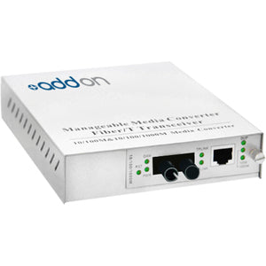 Addon 10/100/1000Base-Tx(Rj-45) To 1000Base-Lx(St) Smf 1310Nm 20Km Managed Media Converter