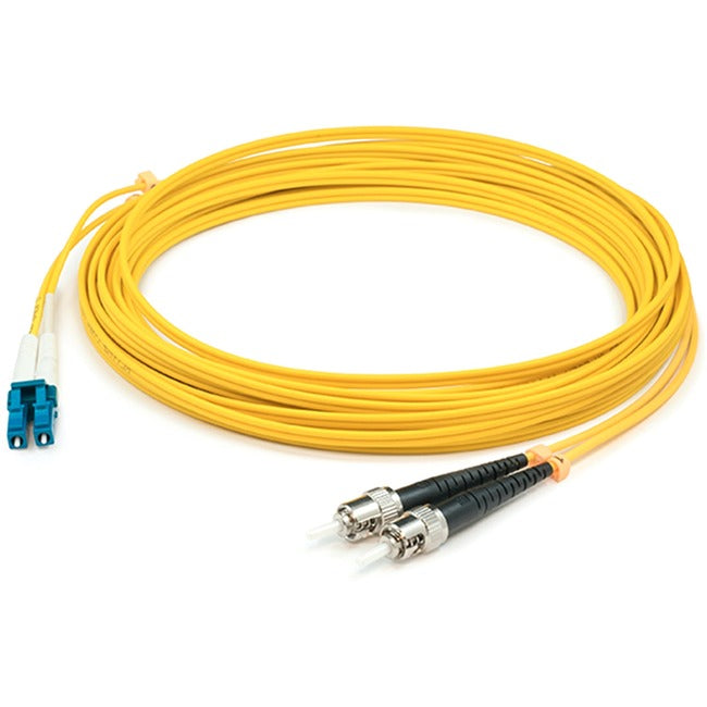 AddOn 15m LC (Male) to ST (Male) Straight Yellow OS2 Duplex Plenum Fiber Patch Cable ADD-ST-LC-15M9SMFP