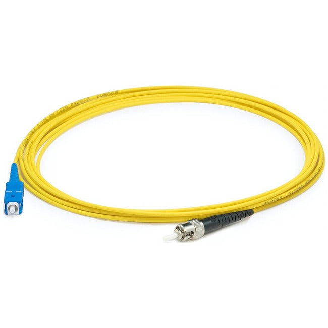 AddOn 19m SC (Male) to ST (Male) Straight Yellow OS2 Simplex Plenum Fiber Patch Cable ADD-ST-SC-19MS9SMFP