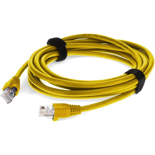 AddOn 1ft Yellow CAT 5E PVC Ethernet Cable Snagless Bubble Boot RJ-45 M/M ADD-1FCAT5E-YW