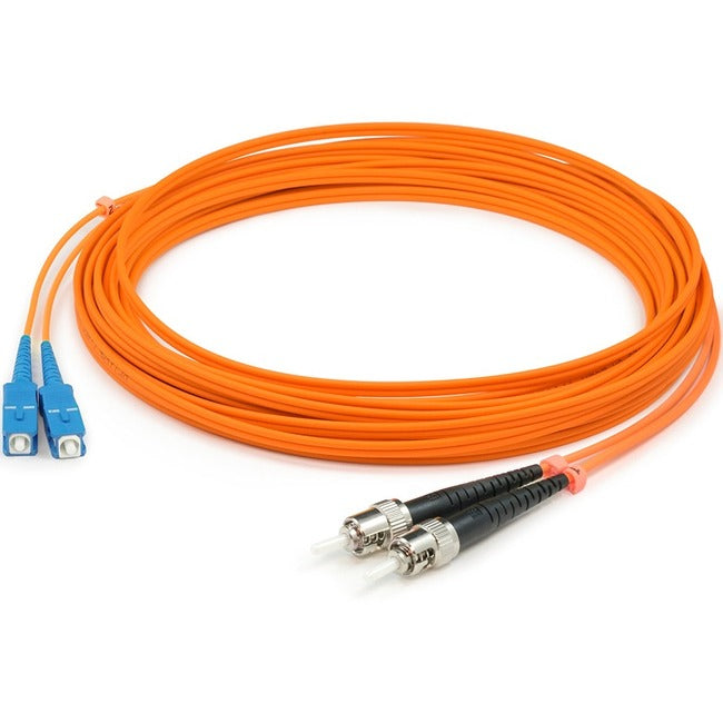 AddOn 1m SC (Male) to ST (Male) Orange OM2 Duplex Fiber OFNR (Riser-Rated) Patch Cable ADD-ST-SC-1M5OM2