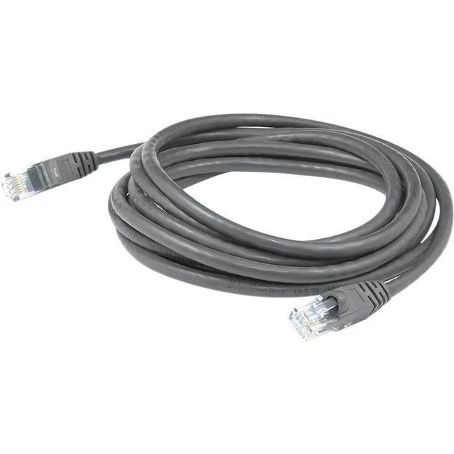 AddOn 25ft Gray CAT 6A PVC Ethernet Cable Snagless Bubble Boot RJ-45 M/M ADD-25FCAT6A-GY