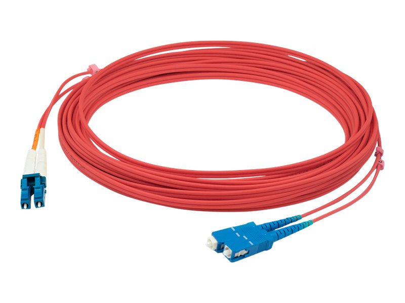 AddOn 2m LC (Male) to SC (Male) Orange OM1 Duplex Fiber TAA Compliant OFNR (Riser-Rated) Patch Cable ADD-SC-LC-2M6MMF-TAA
