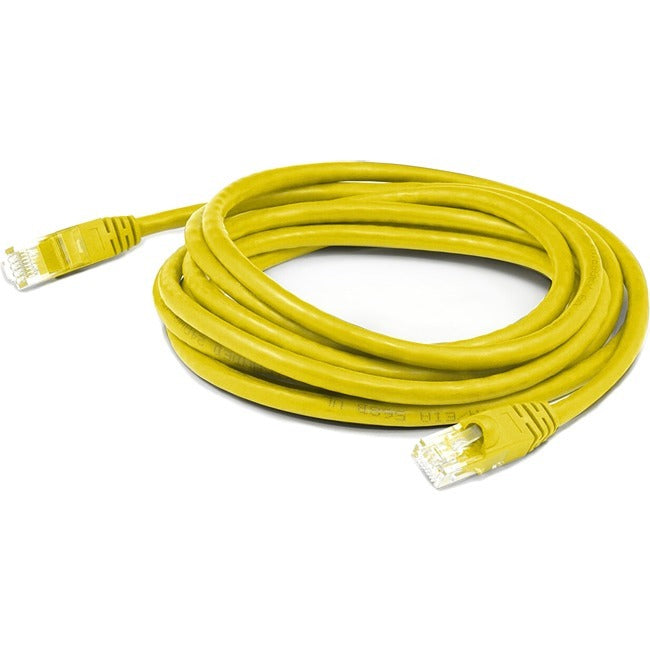 AddOn 30ft Yellow CAT 6 Slim PVC Ethernet Cable Snagless Clear-Claw RJ-45 M/M ADD-30FSLCAT6-YW