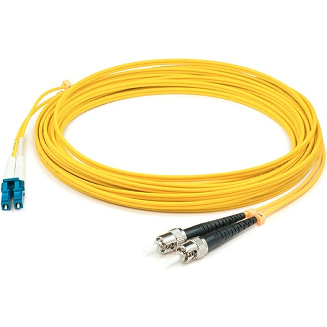 AddOn 40m LC (Male) to ST (Male) Straight Yellow OS2 Duplex Plenum Fiber Patch Cable ADD-ST-LC-40M9SMFP