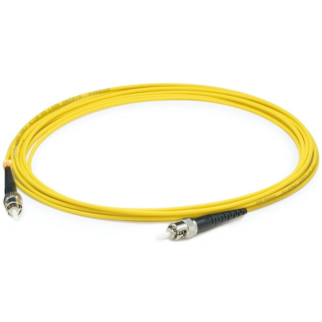 AddOn 50cm ST (Male) to ST (Male) Straight Yellow OS2 Simplex Plenum Fiber Patch Cable ADD-ST-ST-0-5MS9SMFP