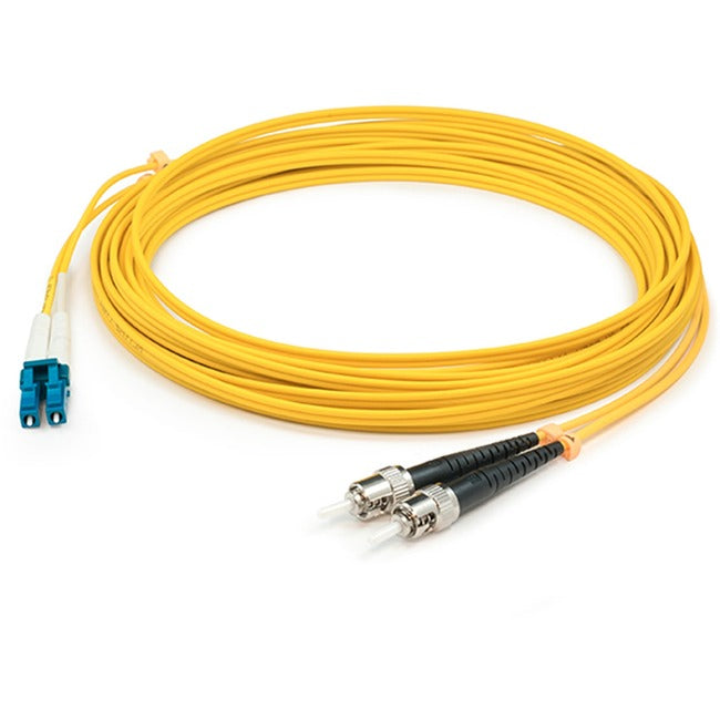 AddOn 58m LC (Male) to ST (Male) Straight Yellow OS2 Duplex Plenum Fiber Patch Cable ADD-ST-LC-58M9SMFP