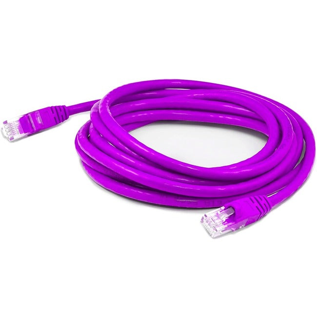 AddOn 5ft Purple CAT 6 Slim PVC Ethernet Cable Snagless Clear-Claw RJ-45 M/M ADD-5FSLCAT6-PE