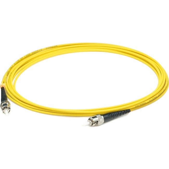 AddOn 64m ST (Male) to ST (Male) Straight Yellow OS2 Simplex Plenum Fiber Patch Cable ADD-ST-ST-64MS9SMFP