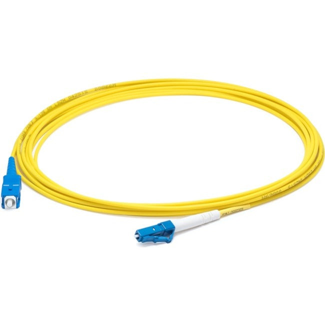 AddOn 65m LC (Male) to SC (Male) Straight Yellow OS2 Simplex Plenum Fiber Patch Cable ADD-SC-LC-65MS9SMFP