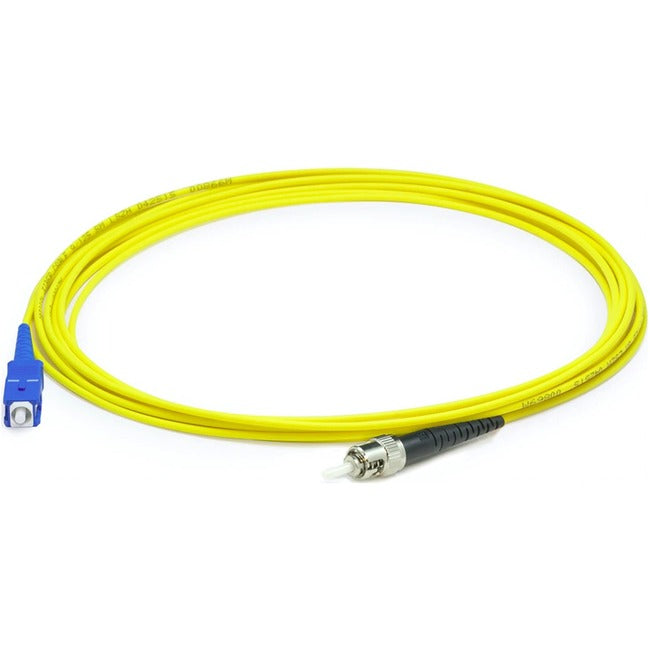 AddOn 73m SC (Male) to ST (Male) Straight Yellow OS2 Simplex LSZH Fiber Patch Cable ADD-ST-SC-73MS9SMFLZ