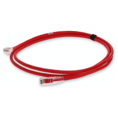 AddOn 75ft Red CAT 6A Shielded PVC Ethernet Cable Snagless Bubble Boot RJ-45 M/M ADD-7.5FCAT6AS-RD