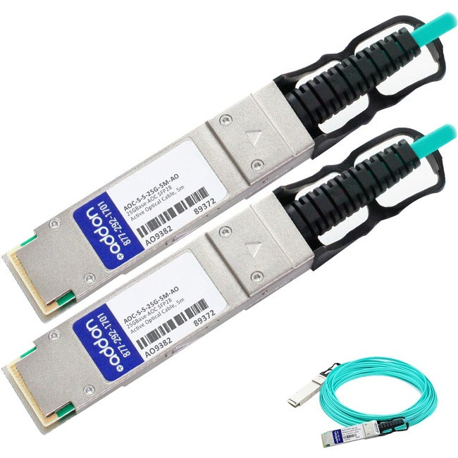 AddOn Arista Networks AOC-S-S-25G-5M Compatible TAA Compliant 25GBase-AOC SFP28 to SFP28 Active Optical Cable (850nm, MMF, 5m) AOC-S-S-25G-5M-AO