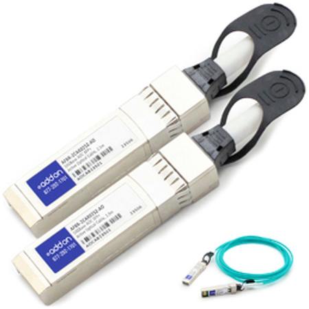 AddOn Avago Compatible TAA Compliant 10GBase-AOC SFP+ to SFP+ Direct Attach Cable (850nm, MMF, 2.5m) AFBR-2CAR025Z-AO