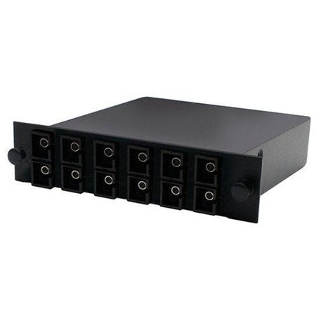 AddOn Cassette for 3-Bay Patch Panel, 1 MPO In, 12 SC Duplex Out, Multi-mode Duplex OM3 ADD-3BAYC1MP6SCDM3