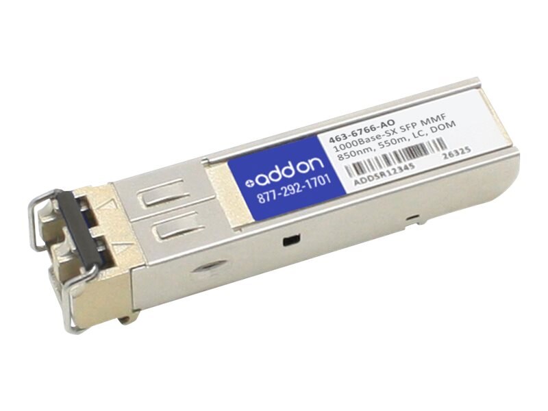 Addon Dell 463-6766 Compatible Taa Compliant 1000Base-Sx Sfp Transceiver (Mmf, 850Nm, 550M, Lc, Dom)