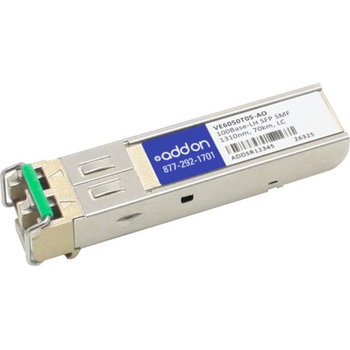 AddOn Emerson VE6050T05 Compatible TAA Compliant 100Base-LH SFP Transceiver (SMF, 1310nm, 70km, LC, Rugged) VE6050T05-AO