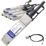 AddOn HP JG329A Compatible TAA Compliant 40GBase-CU QSFP+ to 4xSFP+ Direct Attach Cable (Passive Twinax, 1m) JG329A-AO