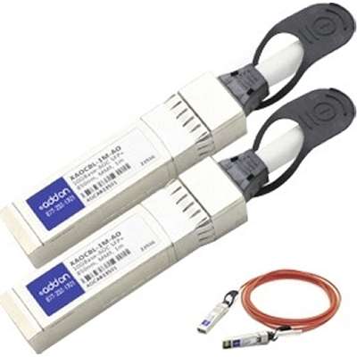 AddOn Intel Compatible TAA Compliant 10GBase-AOC SFP+ to SFP+ Direct Attach Cable (850nm, MMF, 5m) XAOCBL-5M-AO