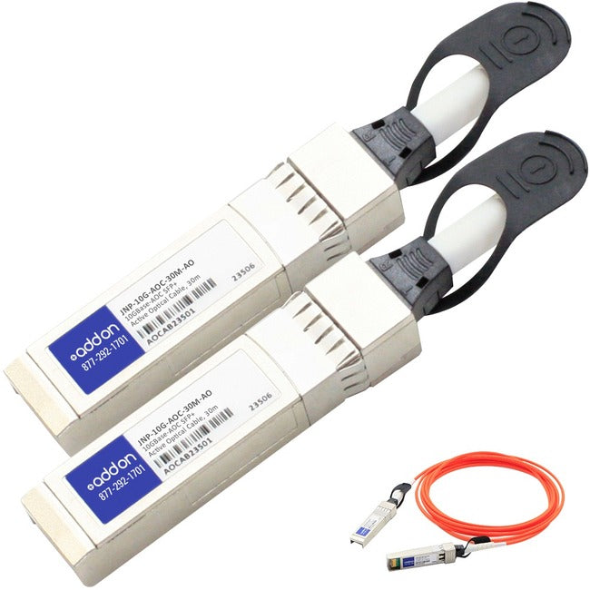 AddOn Juniper Networks JNP-10G-AOC-30M Compatible TAA Compliant 10GBase-AOC SFP+ to SFP+ Direct Attach Cable (850nm, MMF, 30m) JNP-10G-AOC-30M-AO