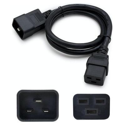 Addon Networks 3Ft C19 Female To C20 Male 12Awg 100-250V At 10A Black Power Cable