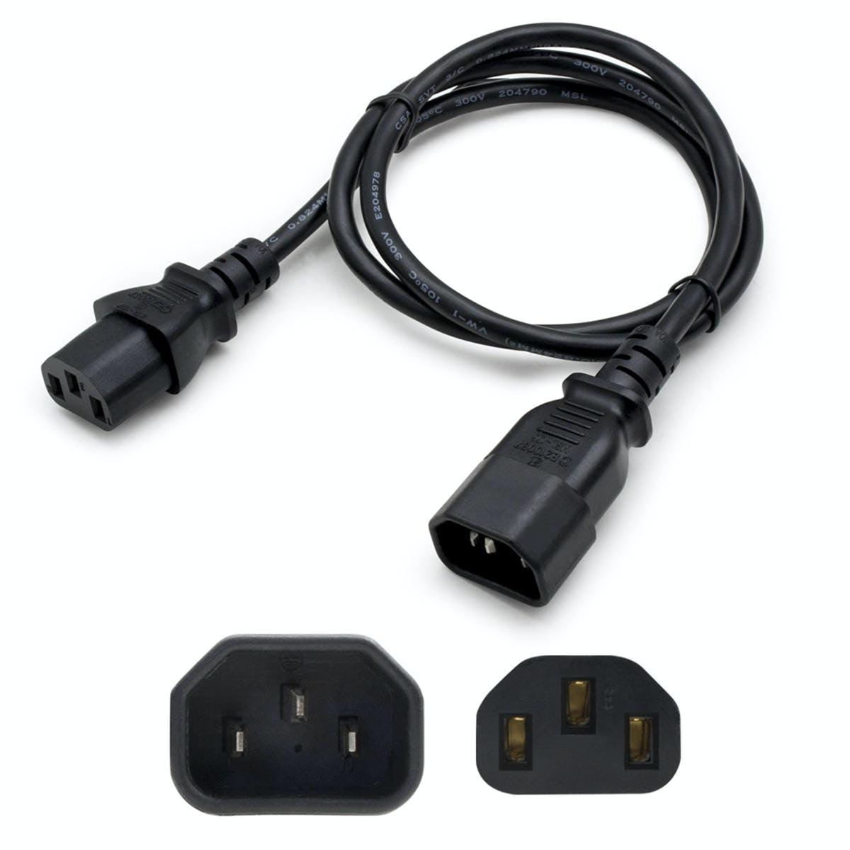 Addon Networks Add-C132C1418Awg4Ft Power Cable Black 1.22 M C13 Coupler C14 Coupler