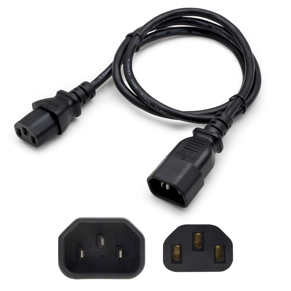 Addon Networks Add-C132C1418Awg6Ft Power Cable Black 1.83 M C14 Coupler C13 Coupler