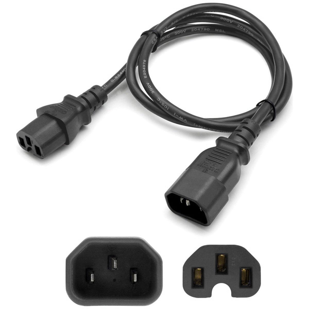 Addon Networks Add-C142C1514Awg4Ft Power Cable Black 1.22 M C14 Coupler C15 Coupler