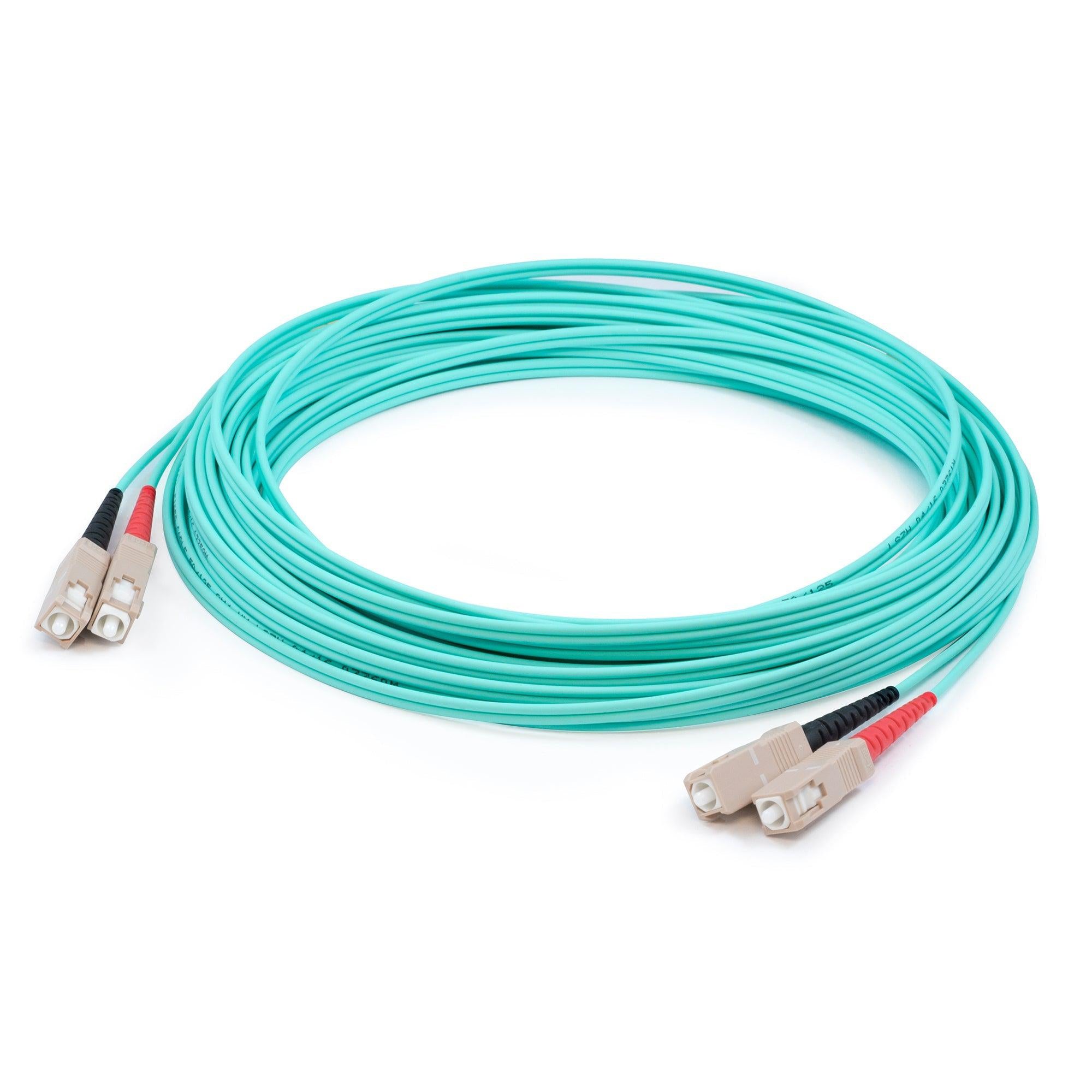 Addon Networks Add-Sc-Sc-12M5Om4P Fibre Optic Cable 12 M Lomm Om4 Aqua Colour
