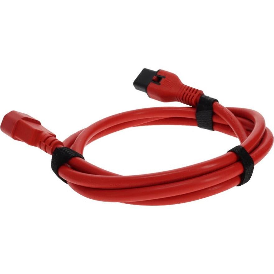 Addon Networks 6Ft C13 Female To C14 Male 14Awg 100-250V At 10A Red Power Adapter