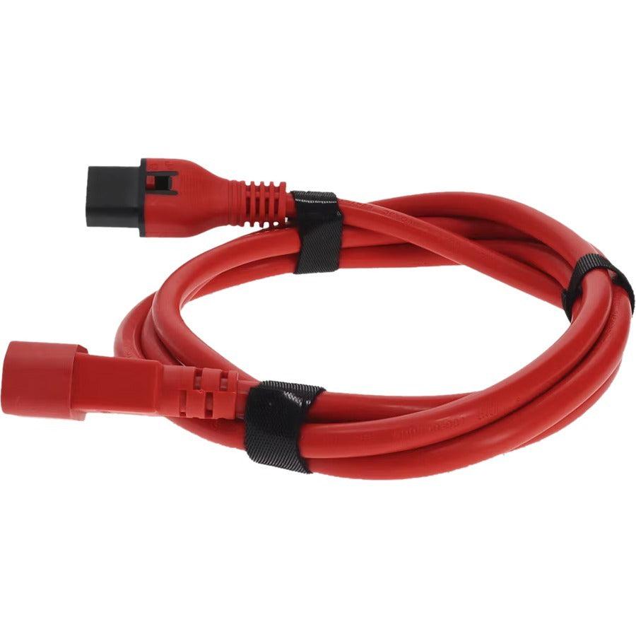 Addon Networks Add-C13Lk2C14Lk14Awg4Ftrd Power Cable Red 1.22 M C13 Coupler C14 Coupler