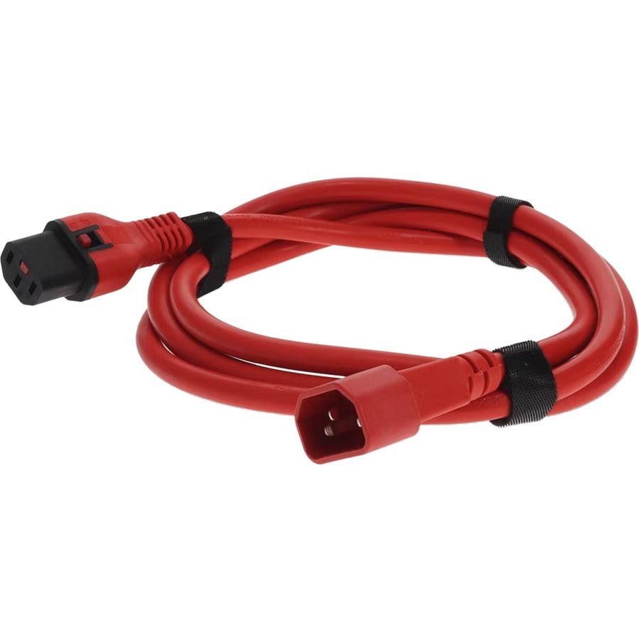 Addon Networks Add-C13Lk2C14Lk14Awg4Ftrd Power Cable Red 1.22 M C13 Coupler C14 Coupler