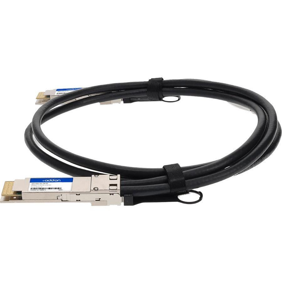 Addon Networks Qdd-400G-Dac-2M-Ao Infiniband Cable Qsfp-Dd Black, Silver