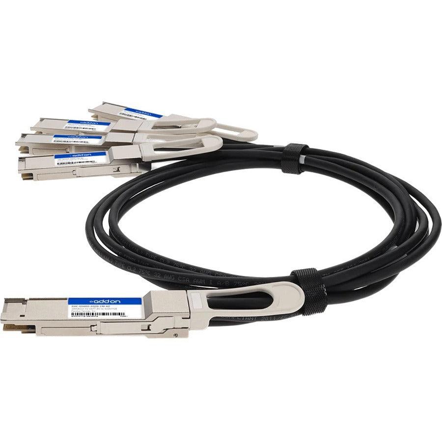 Addon Networks Qdd-4Qsfp56-400-Cu2-5M-Ao Infiniband Cable 2.5 M 4Xqsfp56 Qsfp-Dd Black, Silver