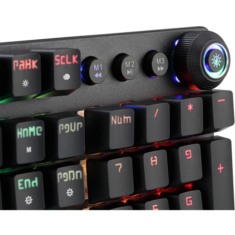 Adesso RGB Programmable Mechanical Gaming Keyboard with Detachable Magnetic Palmrest AKB-650EB