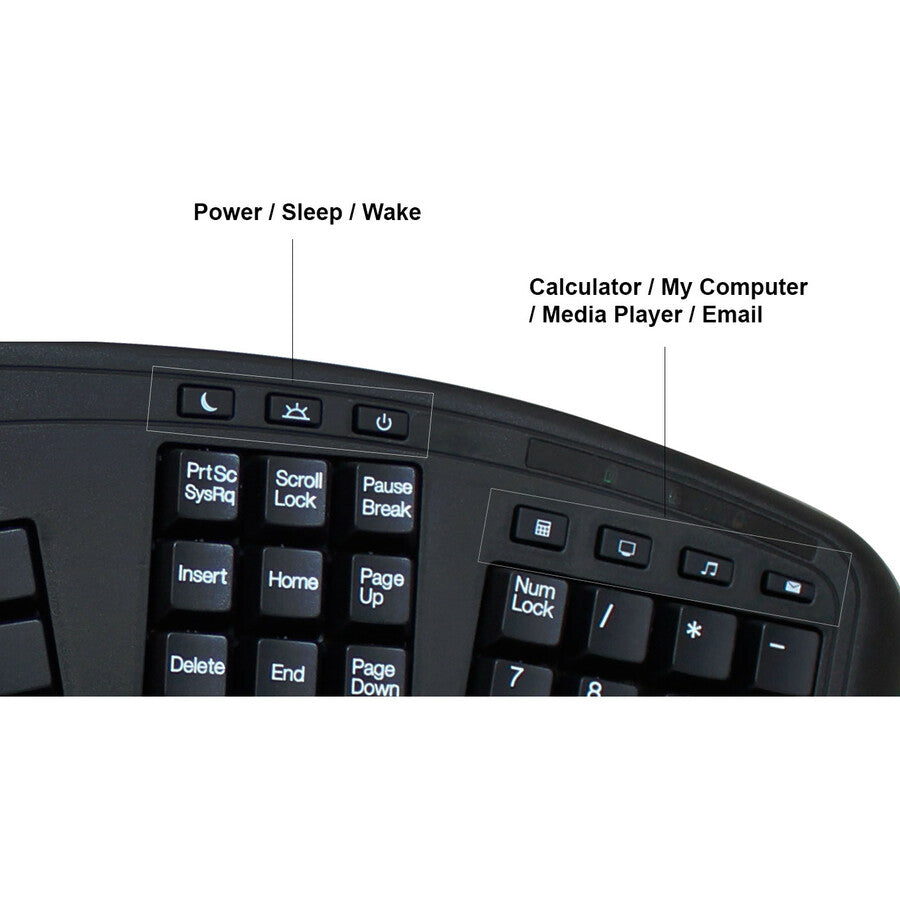 Adesso Tru-Form Ergonomic Touchpad Keyboard AKB-450UB
