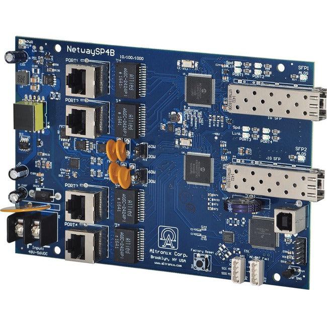Altronix 4-port PoE+ Switch Board NETWAYSP4B