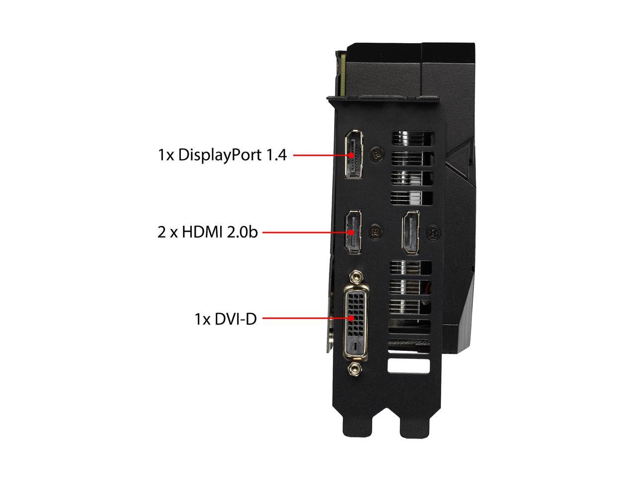 Asus Geforce Rtx 2060 Overclocked 6G Gddr6 Dual-Fan Evo Edition Vr Ready Hdmi Displayport Dvi Graphics Card (Dual-Rtx2060-O6G-Evo)