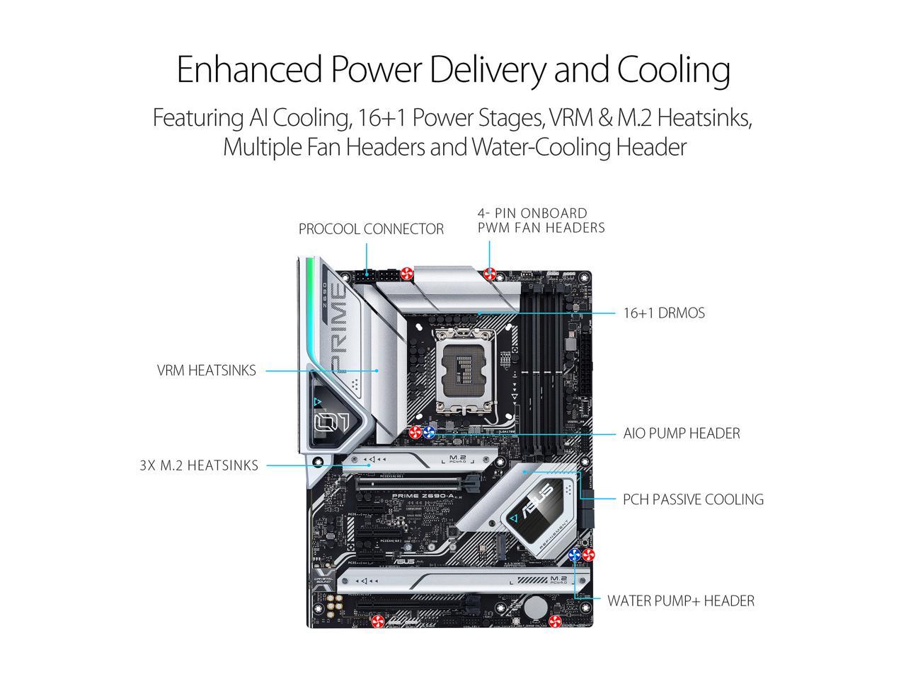 Asus Prime Z690-A Socket Lga1700/ Intel Z690/ Ddr5/ Sata3&Usb3.2/ M.2/ Atx Motherboard
